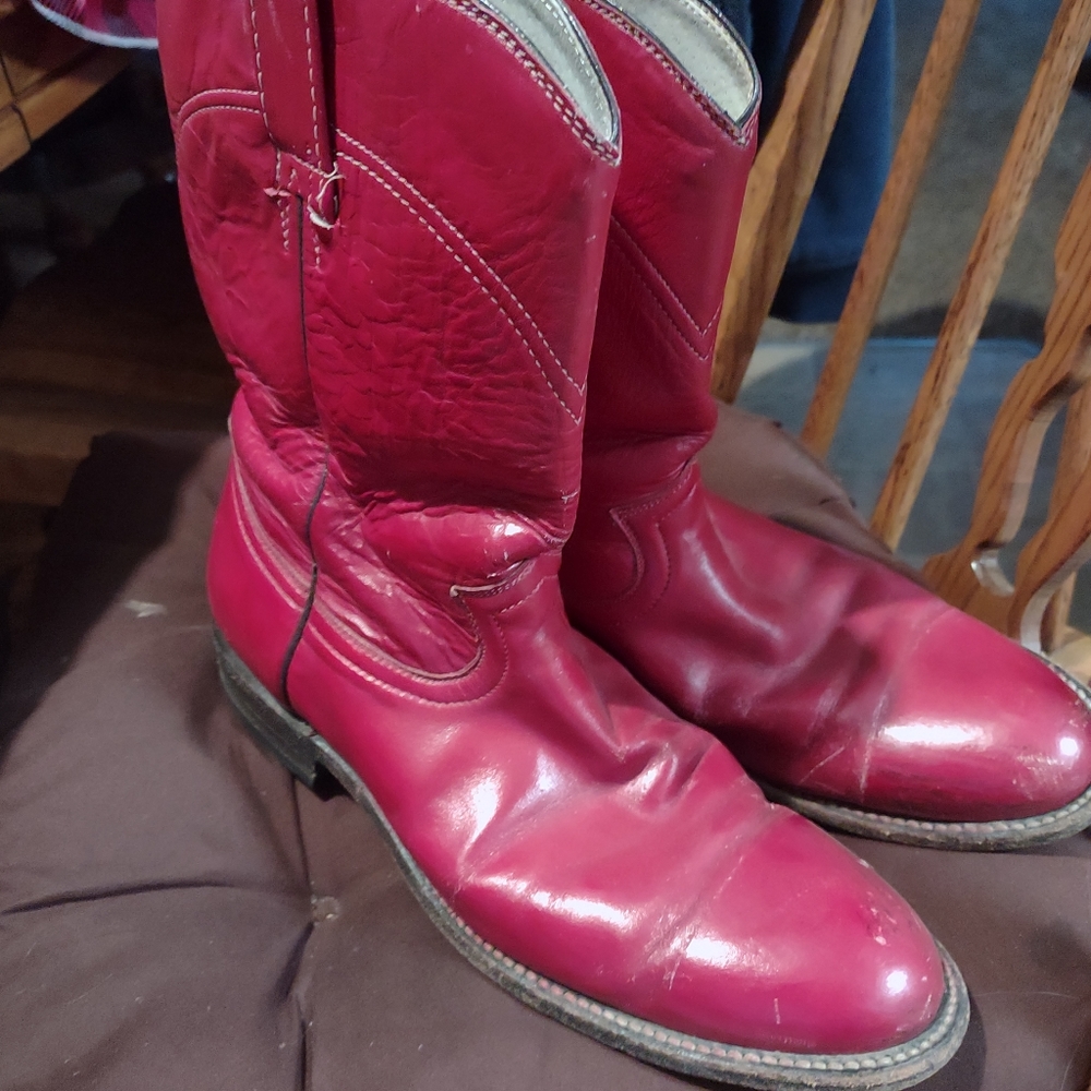 Red cowboy boots